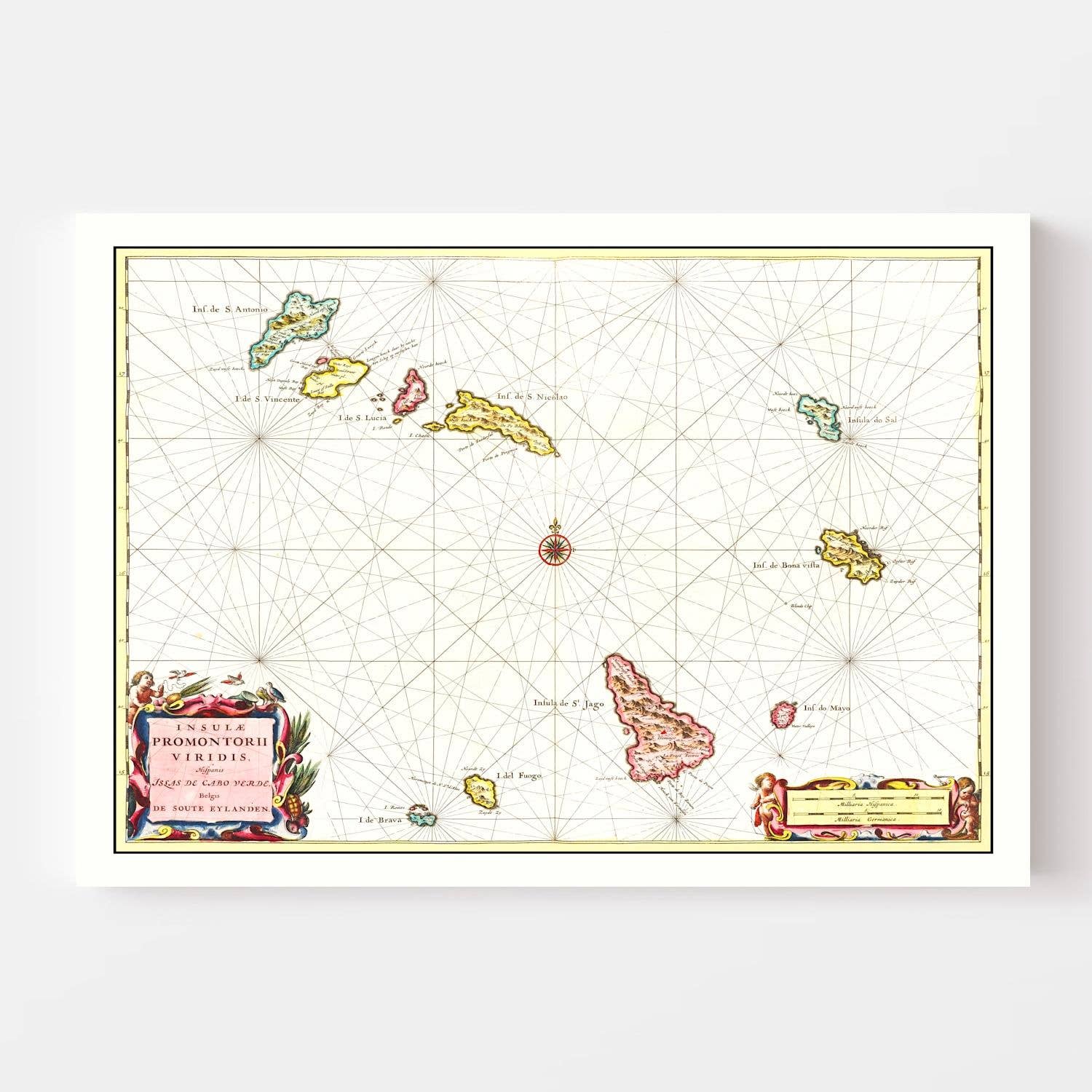 Ted's Vintage Art - Wholesale Map - Vintage Map of Cape Verde, 16652