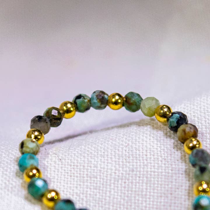 Lumily - Wholesale Band/Stacked Ring - Multi-Stone Gemstone Bead Elastic Ring - Thailand