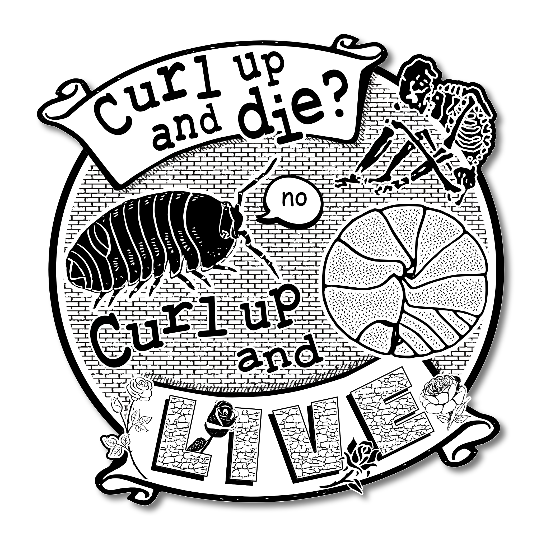 Arcane Bullshit - Wholesale Sticker - "Krul Op En Sterf" Vinyl Sticker0