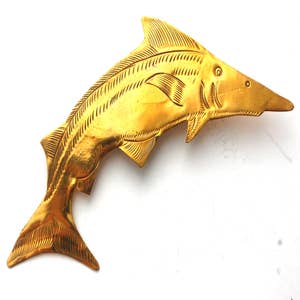 7-3/4 Solid Brass Swordfish Letter Opener- Antique Vintage Style