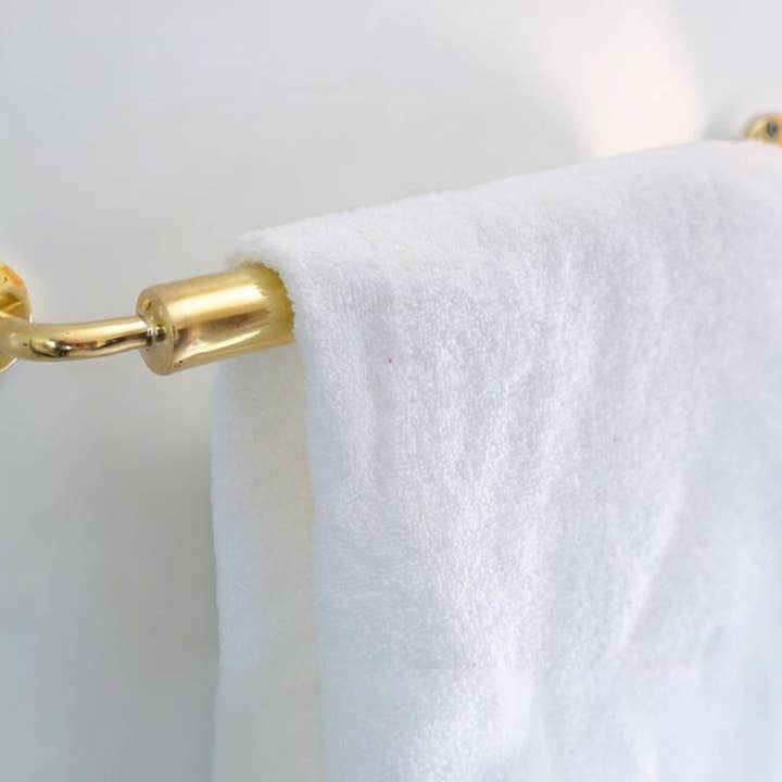Moroccantastics - Wholesale Towel Holder/Hanger - Elegant Brass Towel Holder for Bathroom - Stylish Wall-Mounted Towel Rack