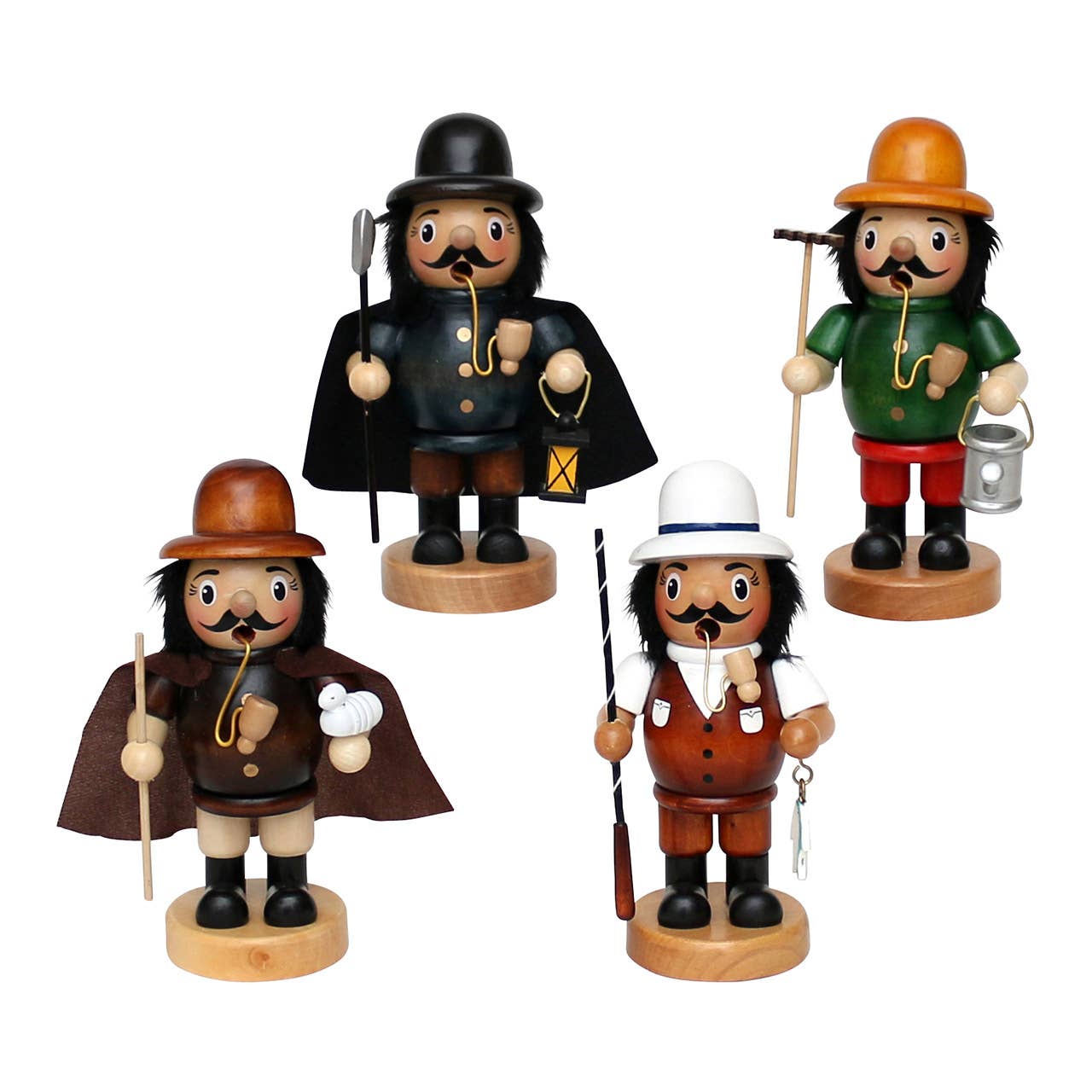 Wurm – Engroshandel Gavelys – Røgpibe af træ, 4-delt, Farverig (B/H/D) 8x16x6cm0