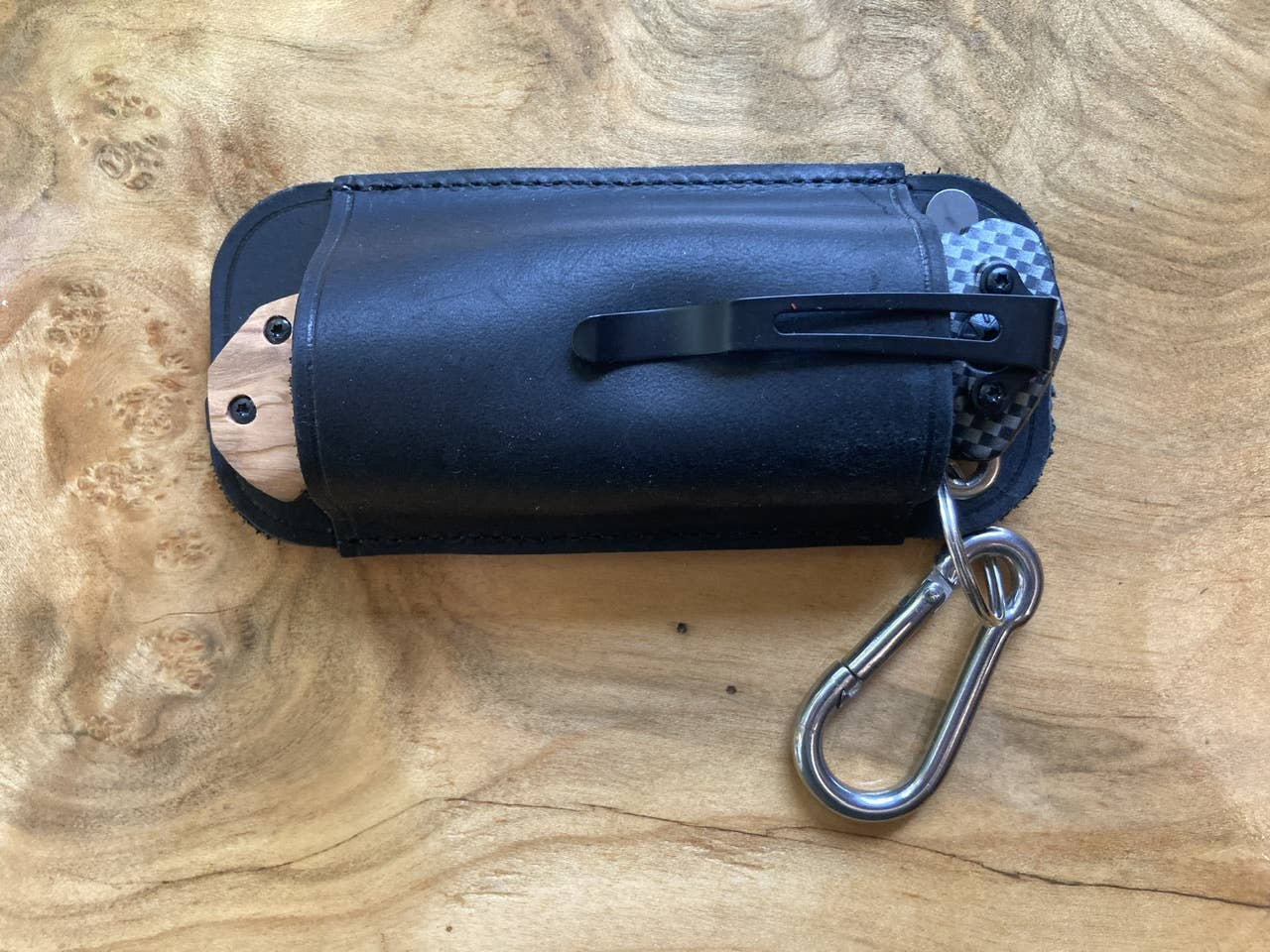 Quail Tail Laser Art - Wholesale Pocket Knife/Holder - Knife Sheath with Carabiner7