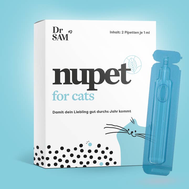 DrSAM - Wholesale Pet Grooming Aid - Dog - Nupet Cat pipettes with geraniol for cats (2 x 1 ml)
