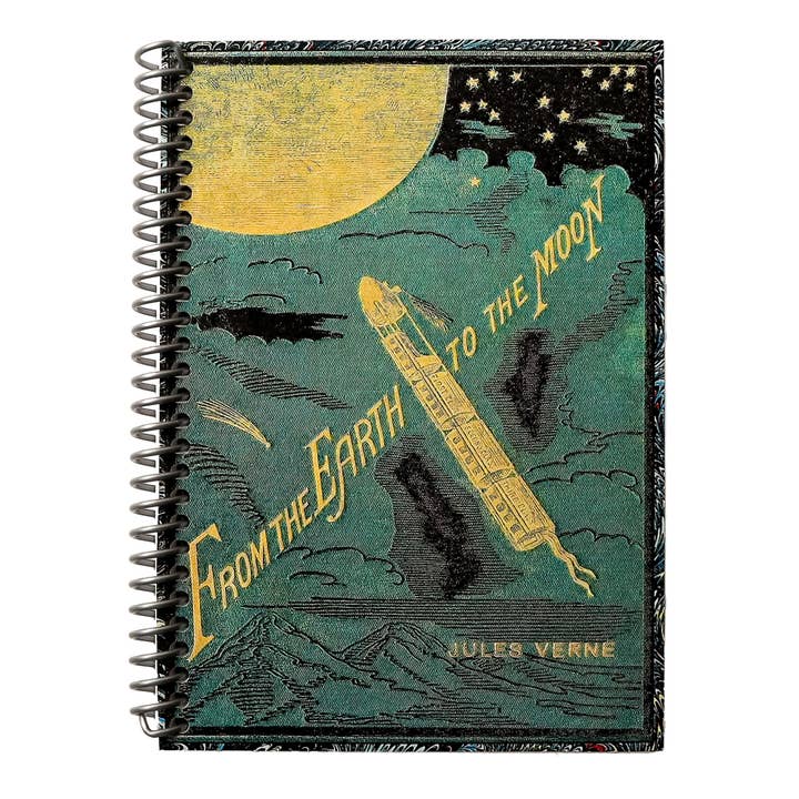 Sunshine and Ravioli - Wholesale Notebook - Spiral Notebook, From the Earth to the Moon, Jules Vern4