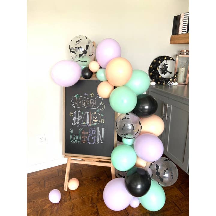 Hullaballoons - Vente Fanion/guirlande - Guirlande de ballons Halloween pastel | Ensemble de 4 pieds