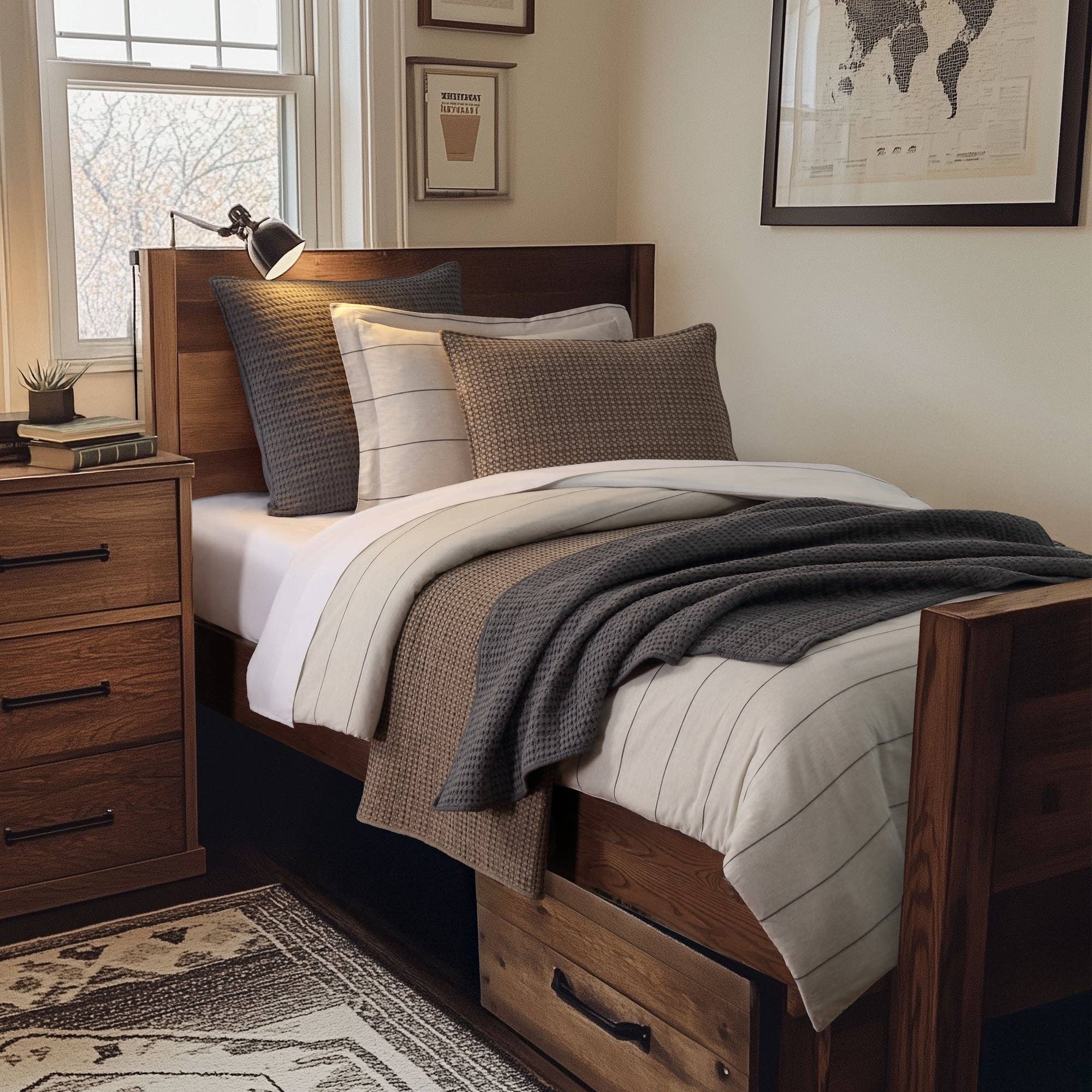 Leo Stripe Black Comforter Set for wholesale on Faire3