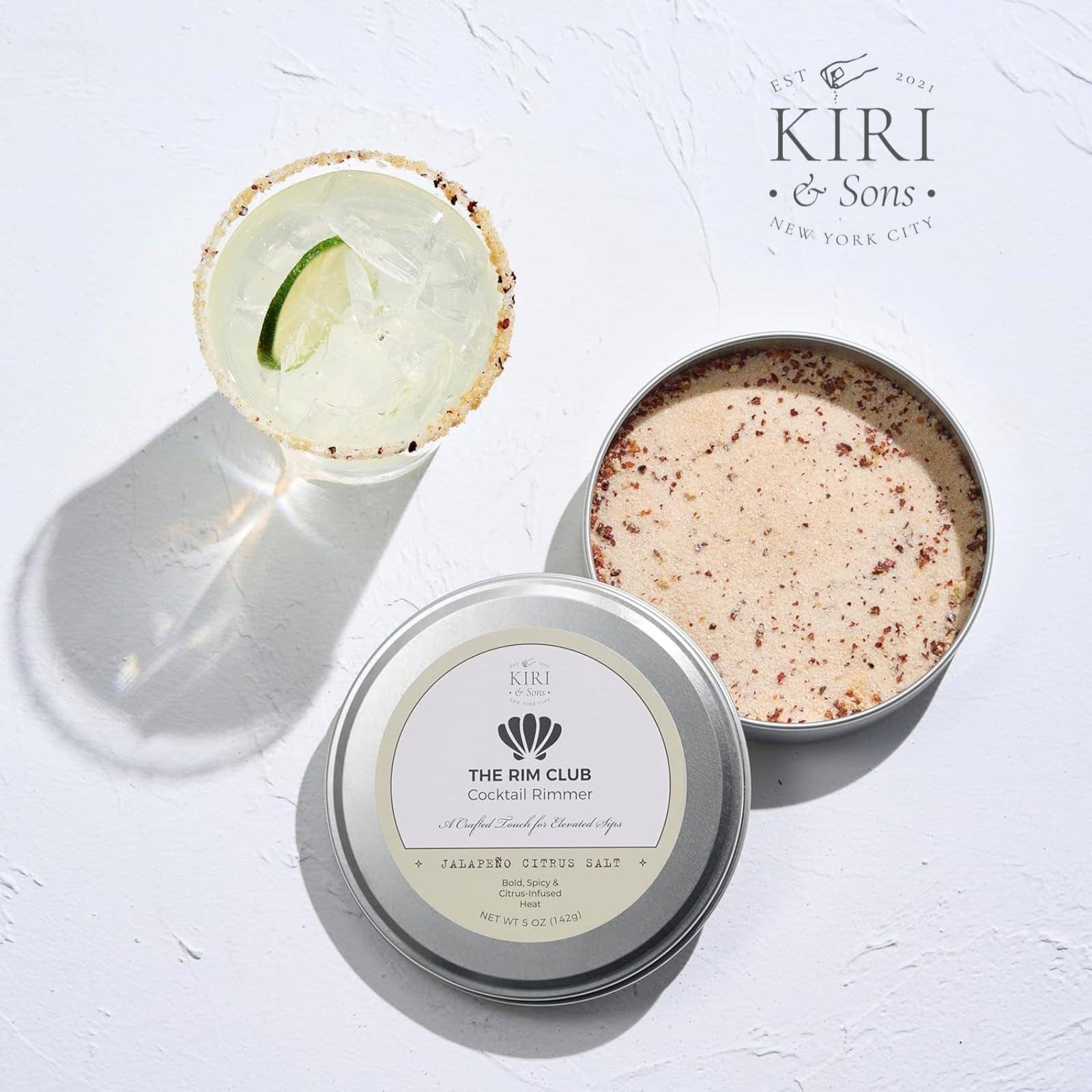 The Wine Savant /  Khen Glassware - Vente Sel - Sel pour bord de verre à cocktail | Shots de tequila | Agrumes jalapeño | 5 oz6