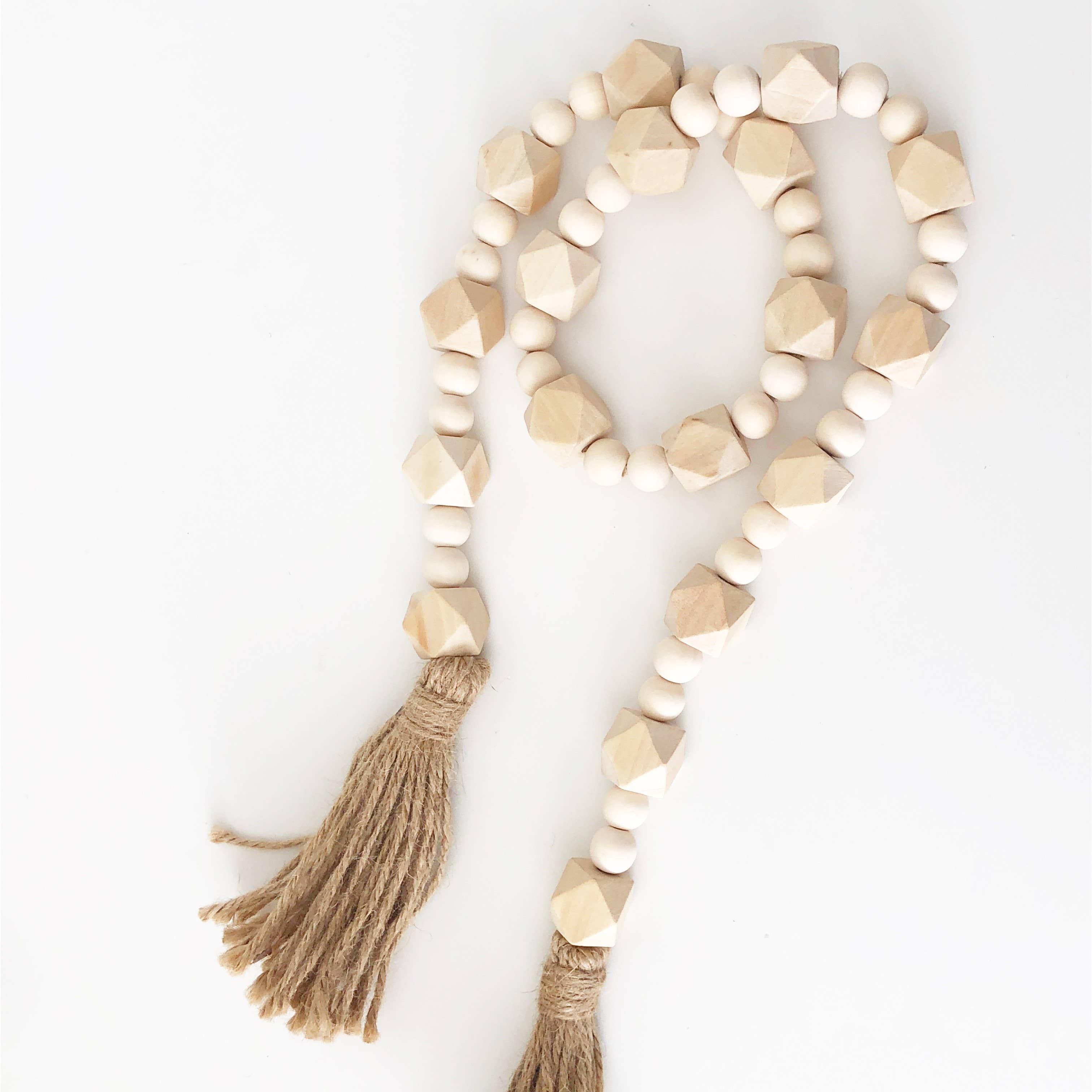 Foundations Decor - Vente Fanion/guirlande - Guirlandes de perles en bois - couleurs et formes classiques9