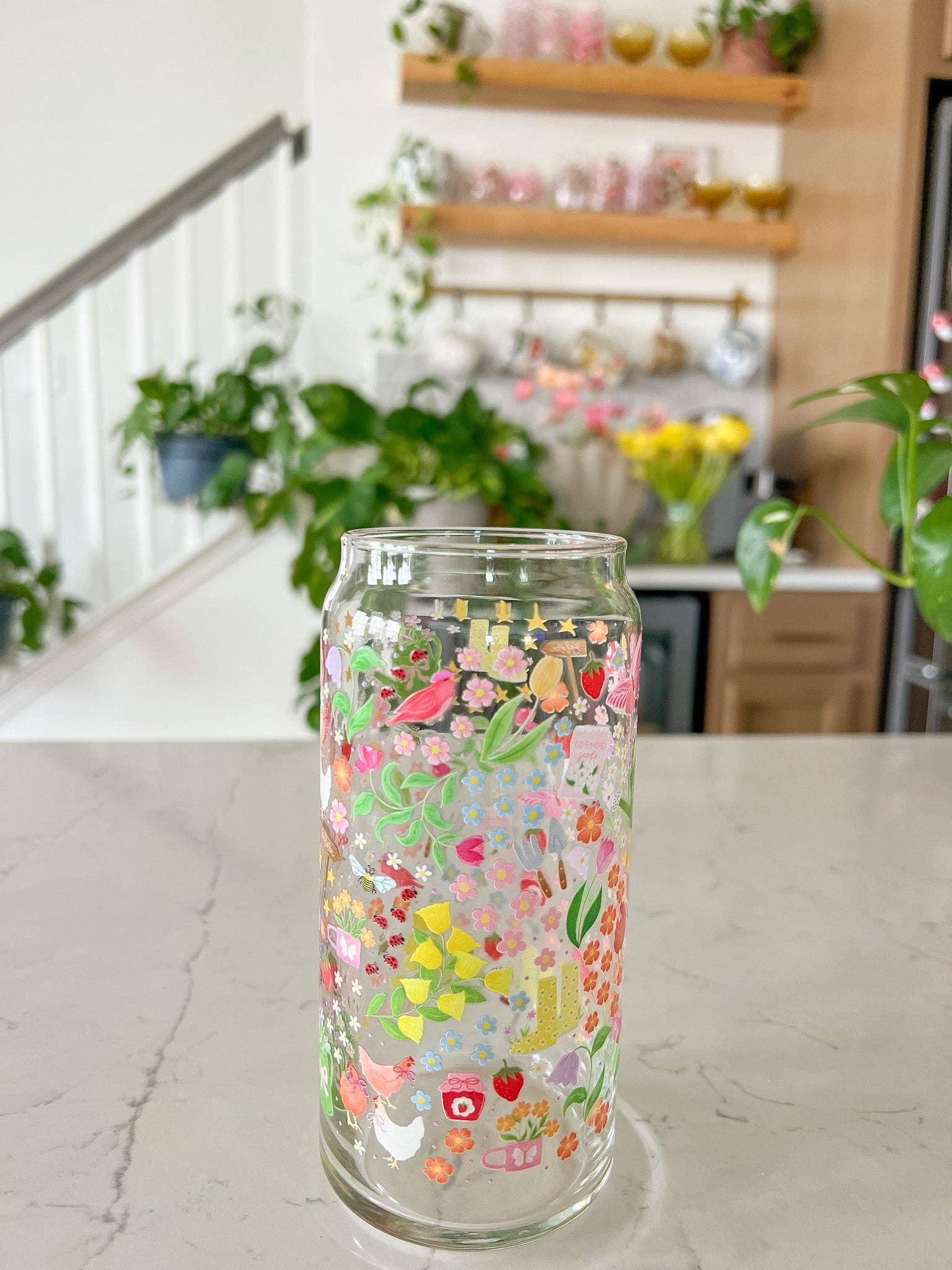 Hart and Flora Shop – wholesale Drinking glass/cup – 20oz In The Garden Glass8