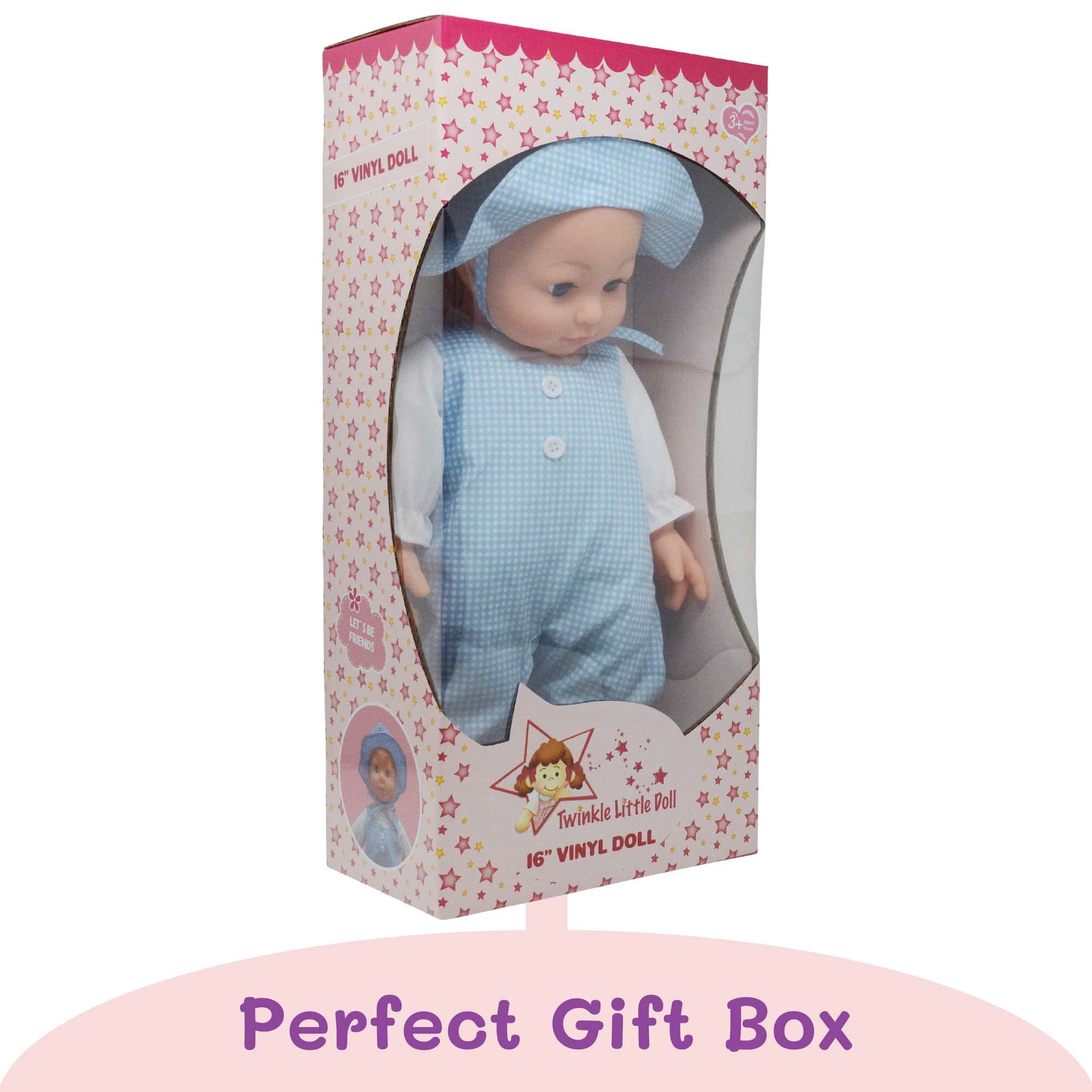 The New York Doll Collection - Wholesale Doll - Kids - 16" Realistic Baby Doll Plush Body Gingham Print - Girl, Boy6