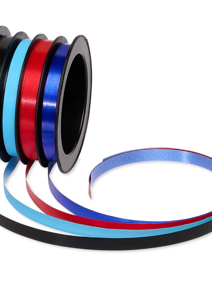 Curling Poly Ribbon Blue, Red, Aqua, Black for wholesale by DICKENS INC.