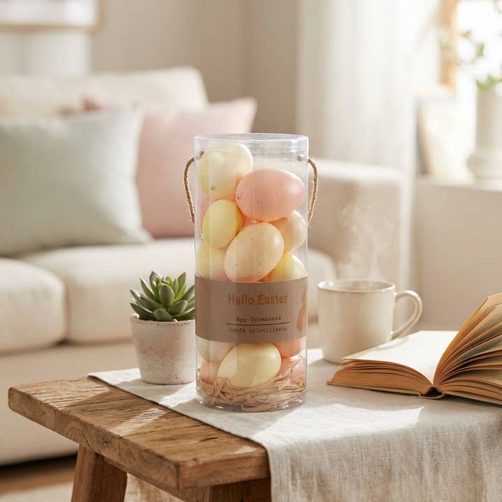 Flora Bunda Inc - Vente Décorations de table - Bonjour ornements de Pâques dans un cylindre transparent4