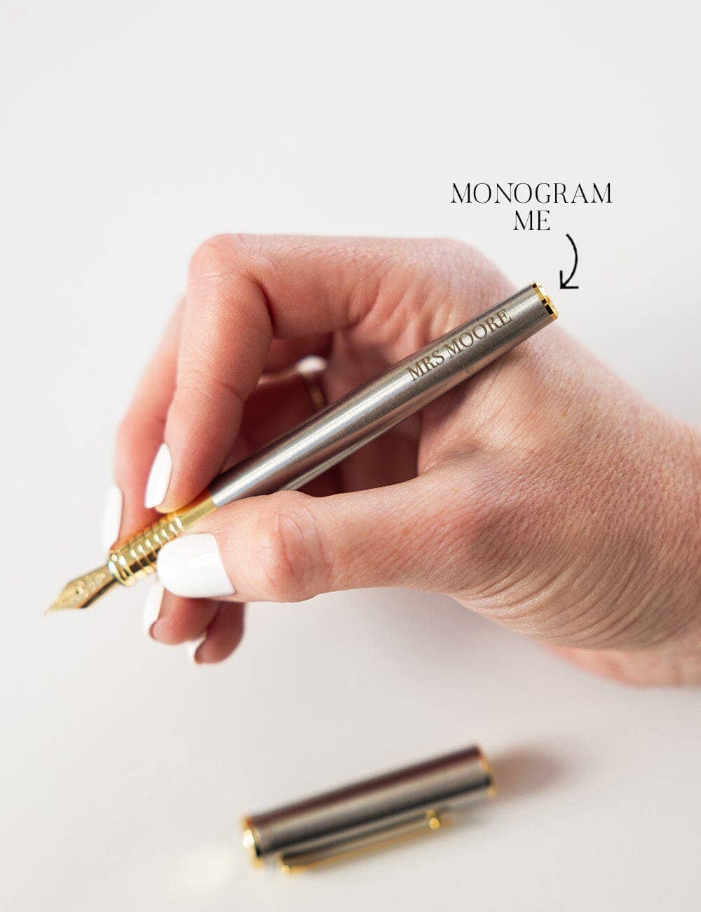 Bespoke Letterpress - Wholesale Pen - Silver Fountain Pen (Boxed)2