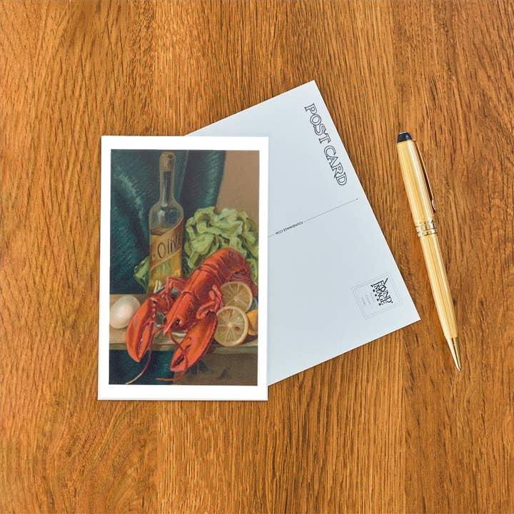 Found Image Press - Wholesale Postcard - Postcard FO-746 Lobster with Lemon Slices, Lettuce, and Oliv1