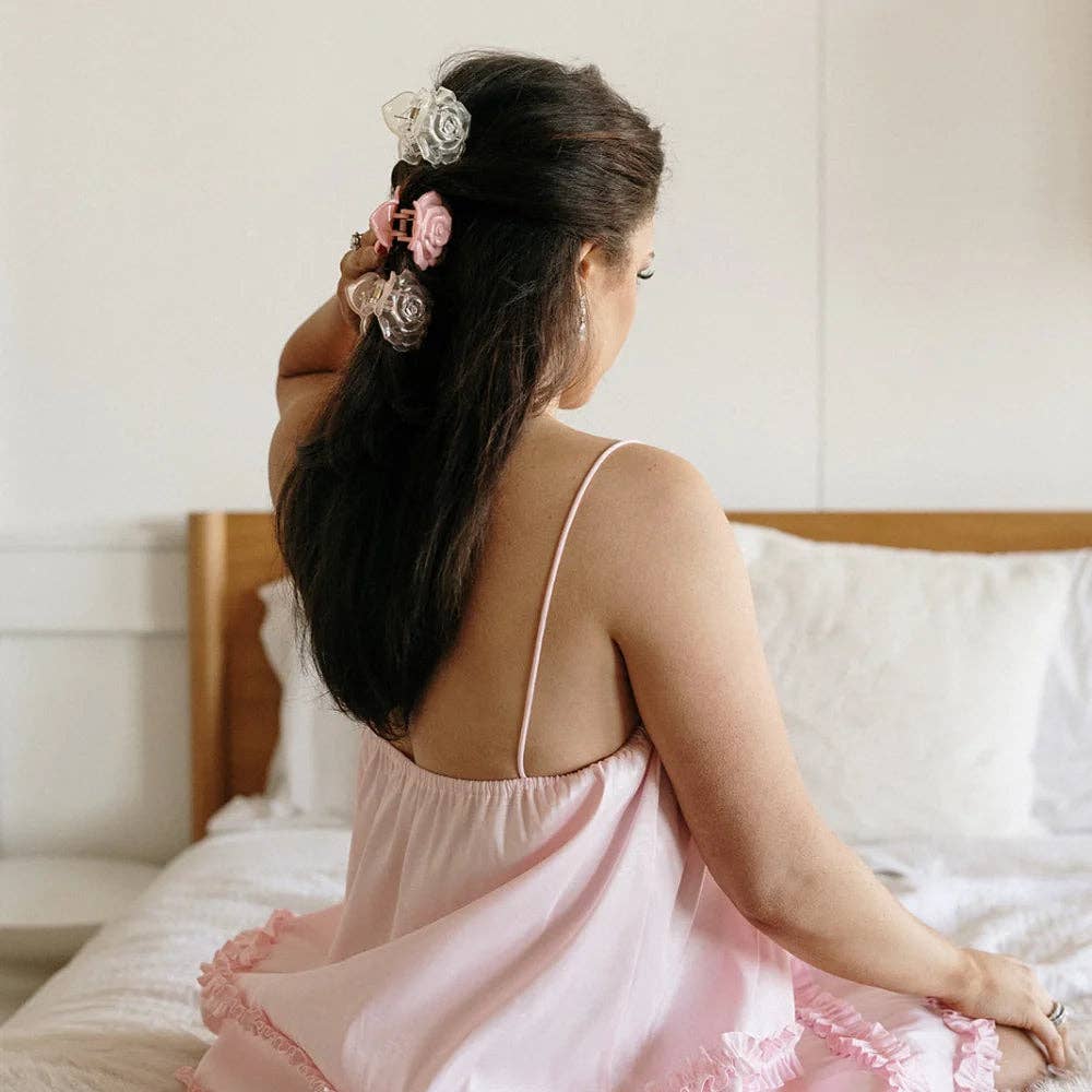 Chateau Perle - Wholesale Hair Clip - Women's - Petite Rose Clip Trio4