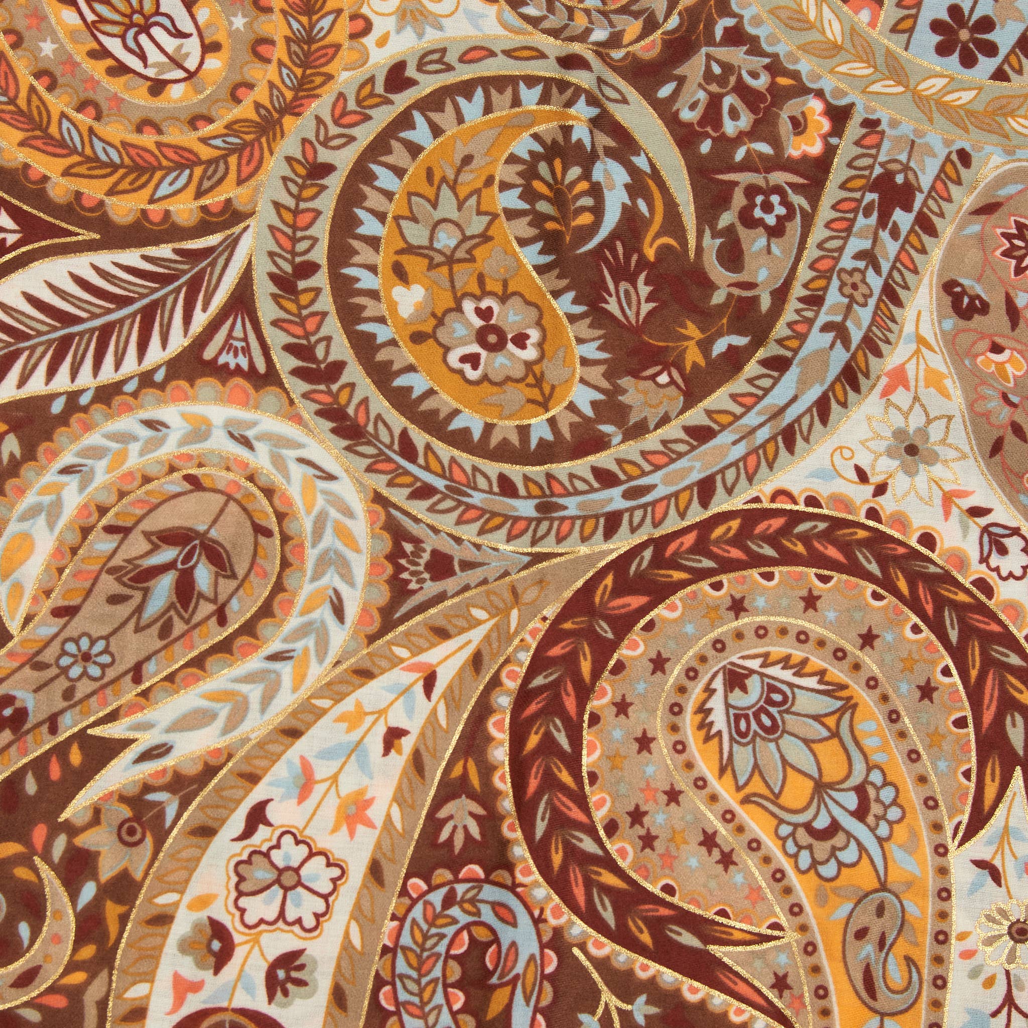 Cappuccino Amina Paisley Lightweight Fashion Scarf for wholesale on Faire3