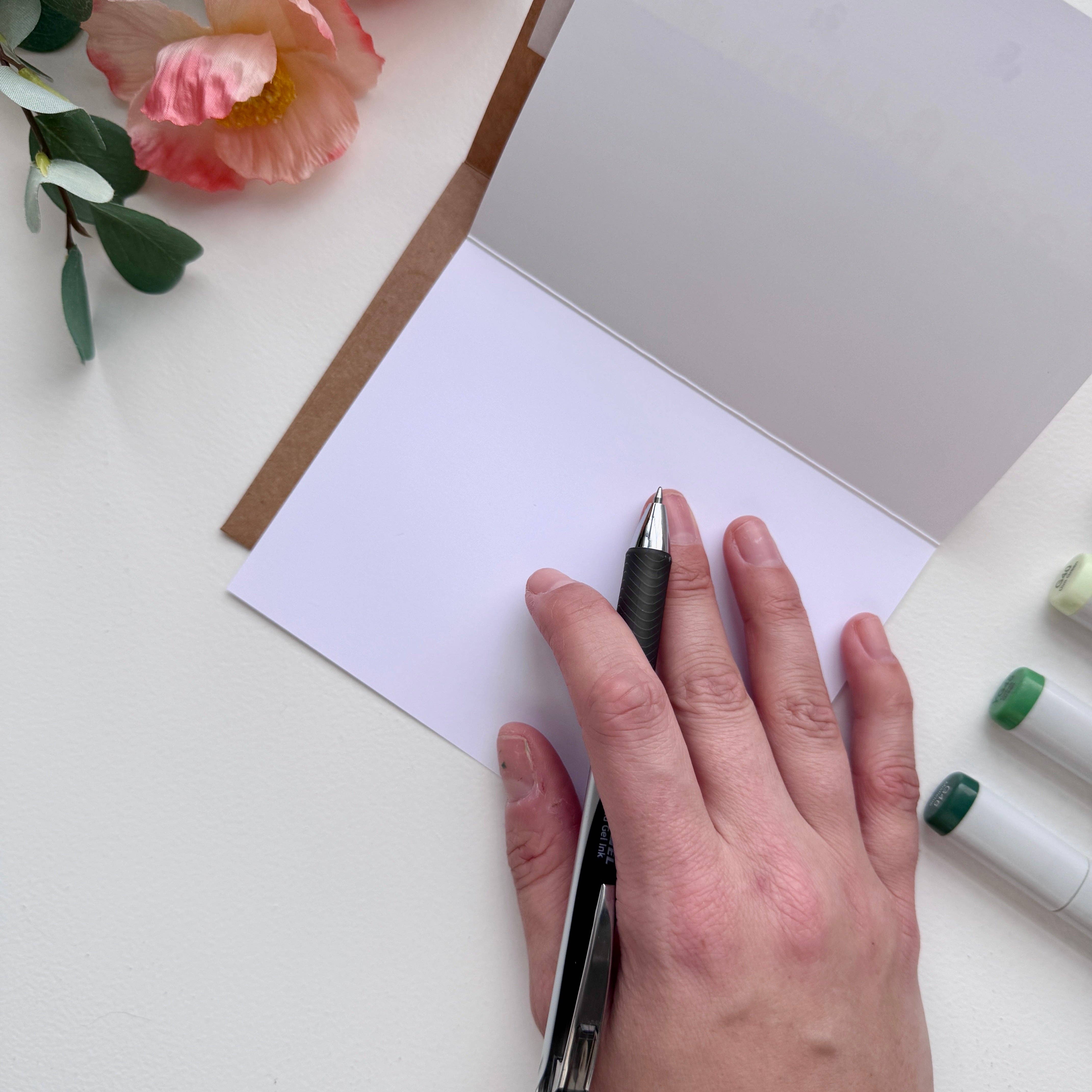 D. Prince Designs - Wholesale Birthday Card - Happy Birthday Leaves + Berries | Hand Illustrated Greeting Card2