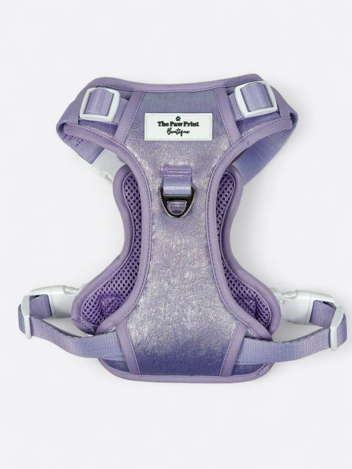 The Lavish Lilac Adventure Paws Harness for wholesale by The Paw Print Boutique