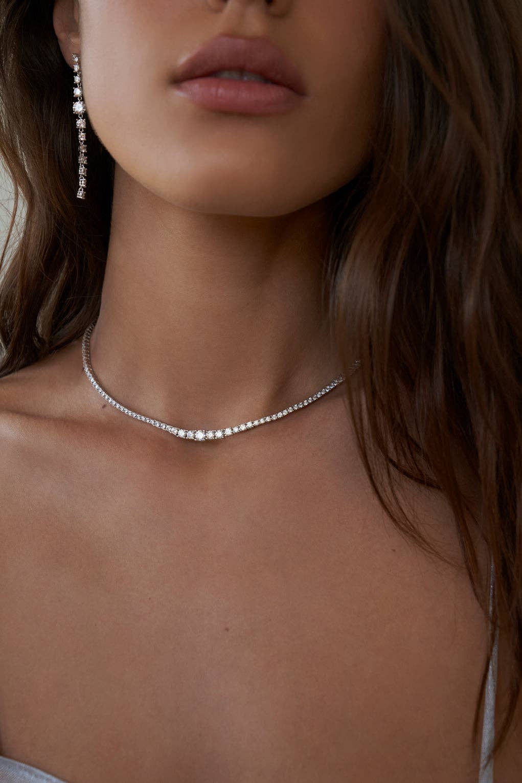 Lili Claspe - Wholesale Link & Chain Necklace - Gradient Amina Tennis Necklace1