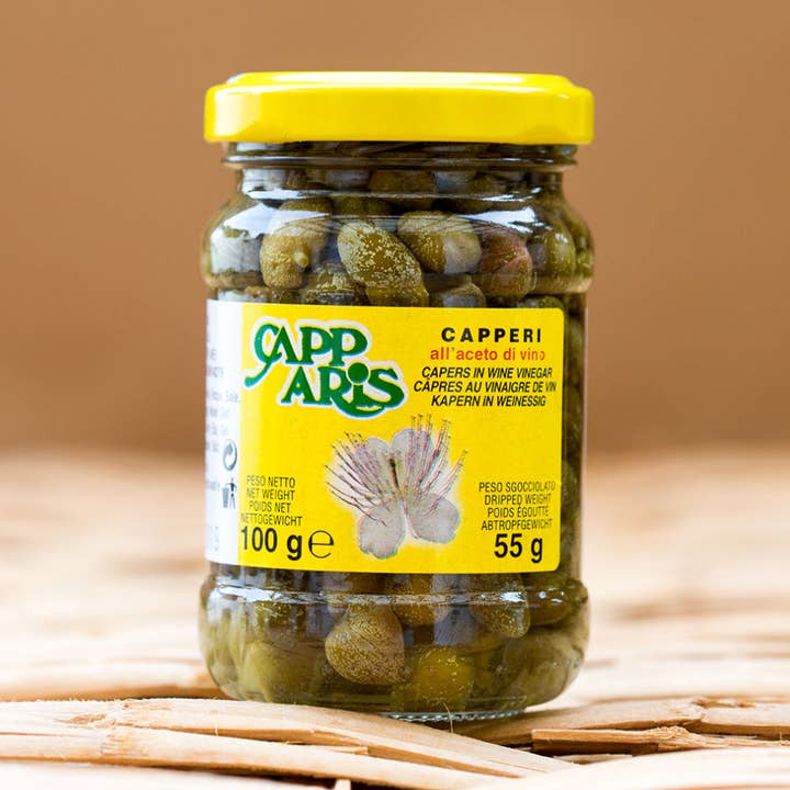 Alcaparras da Ilha de Lipari em Vinagre de Vinho Branco por atacado de Sweet Imports LLC