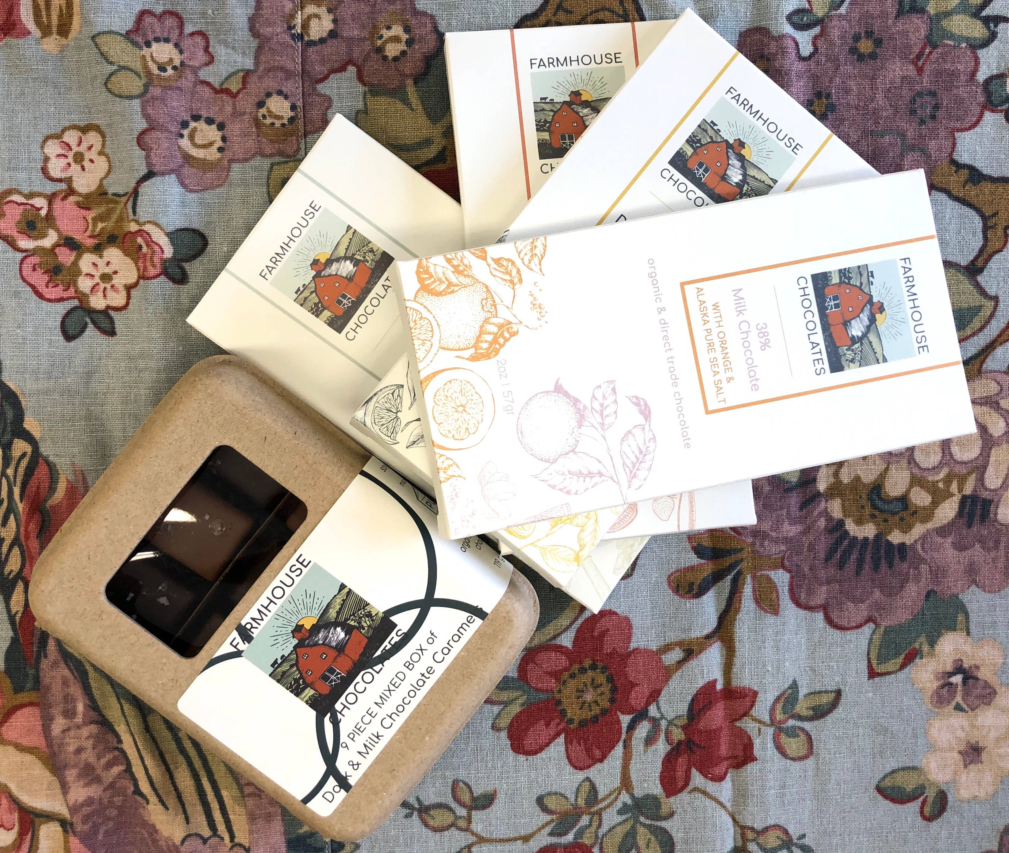 Farmhouse Chocolates - Wholesale Chocolate Covered Sweets - 9 Piece Dark Chocolate Covered Salted Caramels9