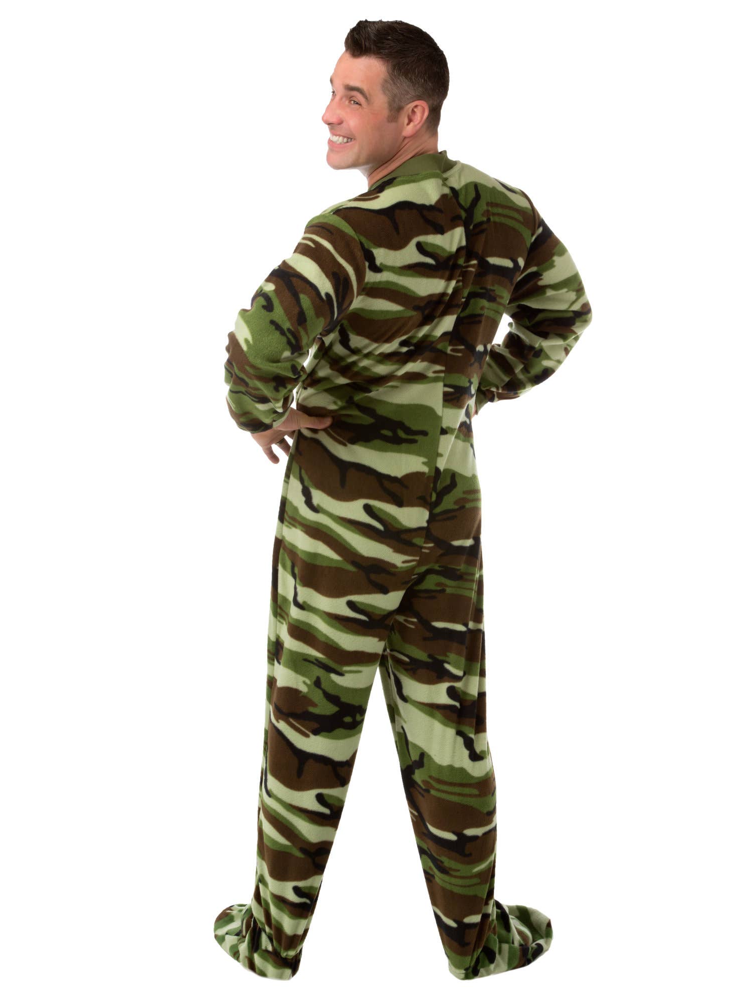 Big Feet Pajamas - Wholesale Onesie - Men's - Camouflage Micro-Polar Fleece Adult Footed Pajamas1