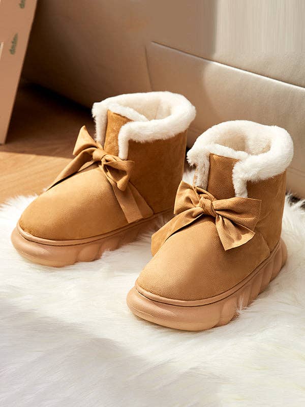 Plush Looks - Wholesale Booties - Women's - Casual Keep Warm Non-Slip Velvet Booties