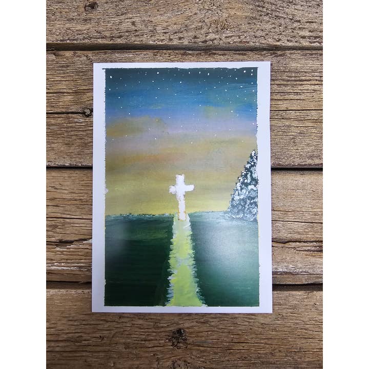 Survivors Alliance for Growth and Employment - Wholesale Art Print - Sunset Cross Watercolor Prints -Set of 2