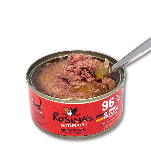 ROSINAs FINEST GmbH - Wholesale Pet Food - Cat - beef & pheasant, 6 x 100 g tin1