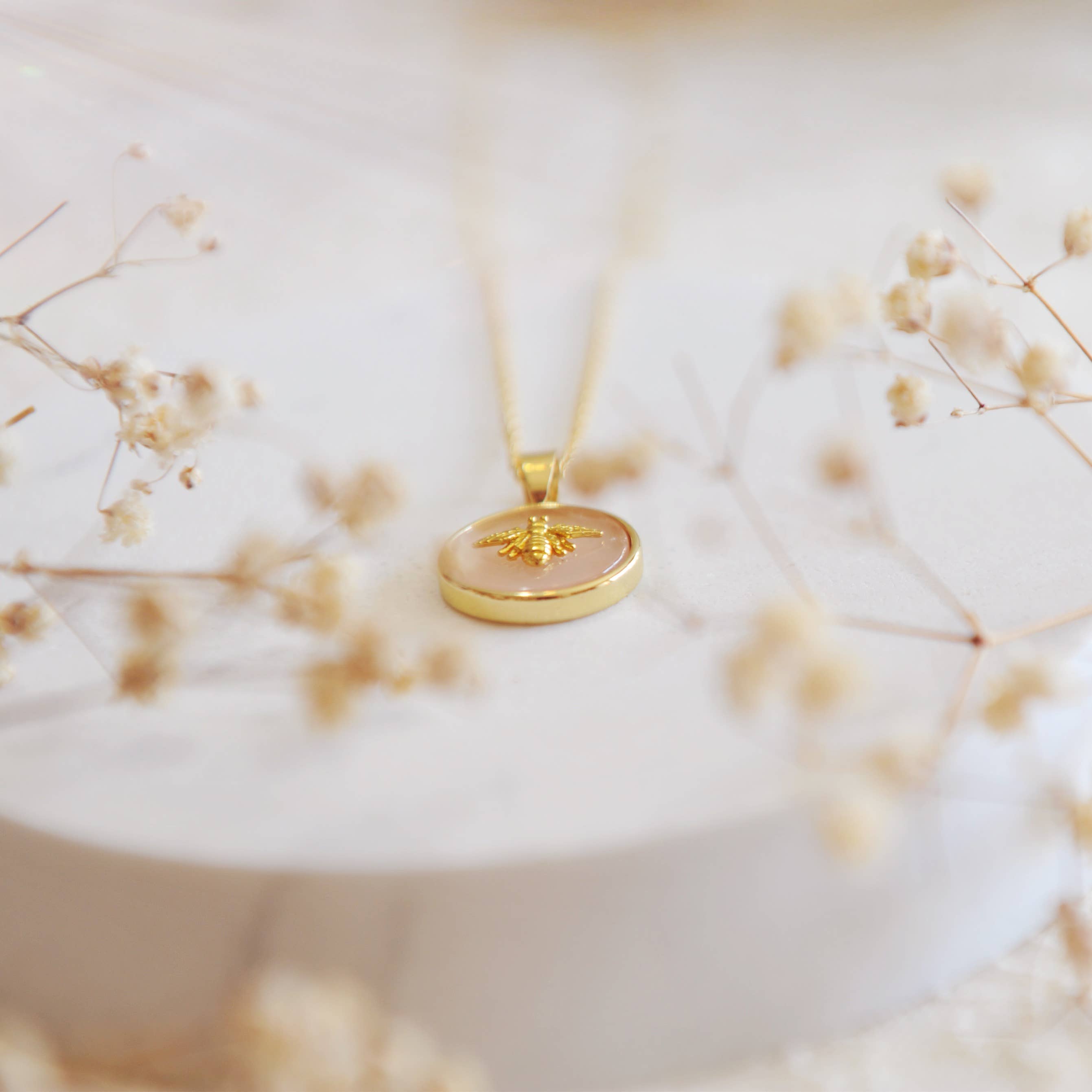Oh So Lovely - Wholesale Pendant/Charm Necklace - Lola Bee Necklace Rose Quartz3
