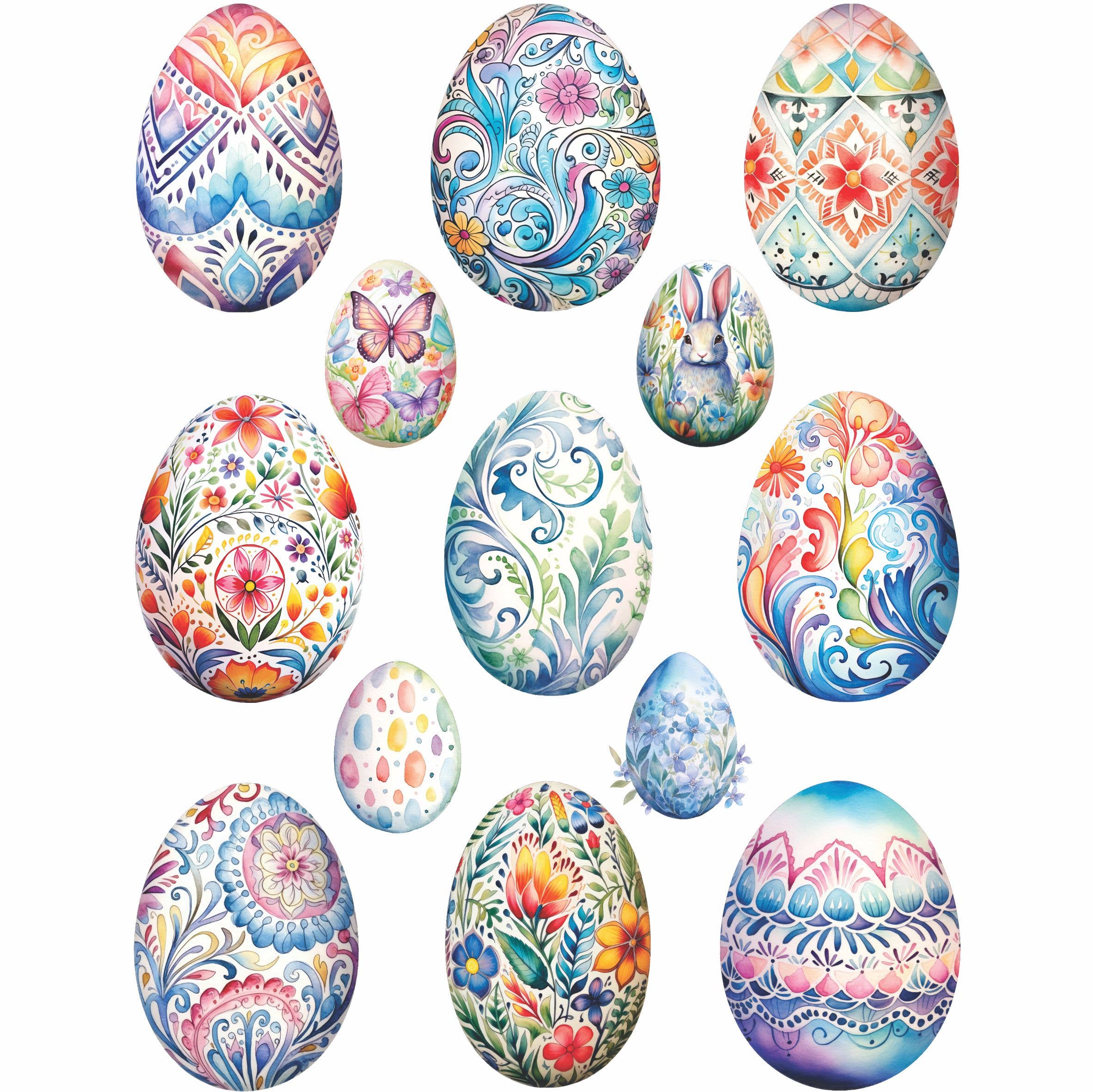 Craft Kreatively – wholesale Hantverkstillbehör – Rispapper för decoupage med påskägg, A4, 6-pack – hantverk2