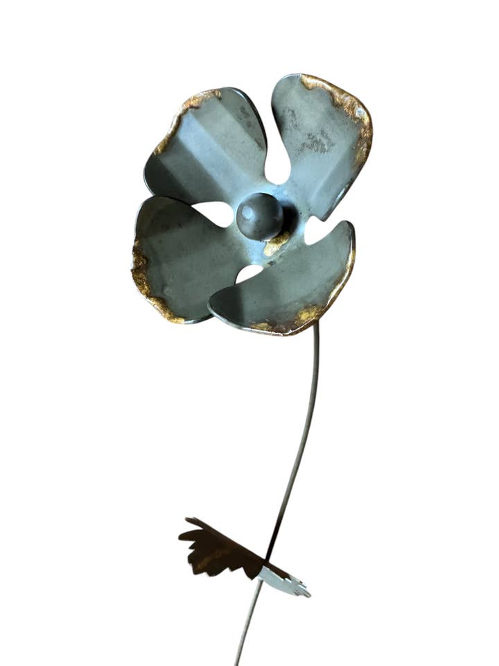 YA24005 - Set/3 Metal Poppy Stakes for wholesale by Steel Heart Ltd.