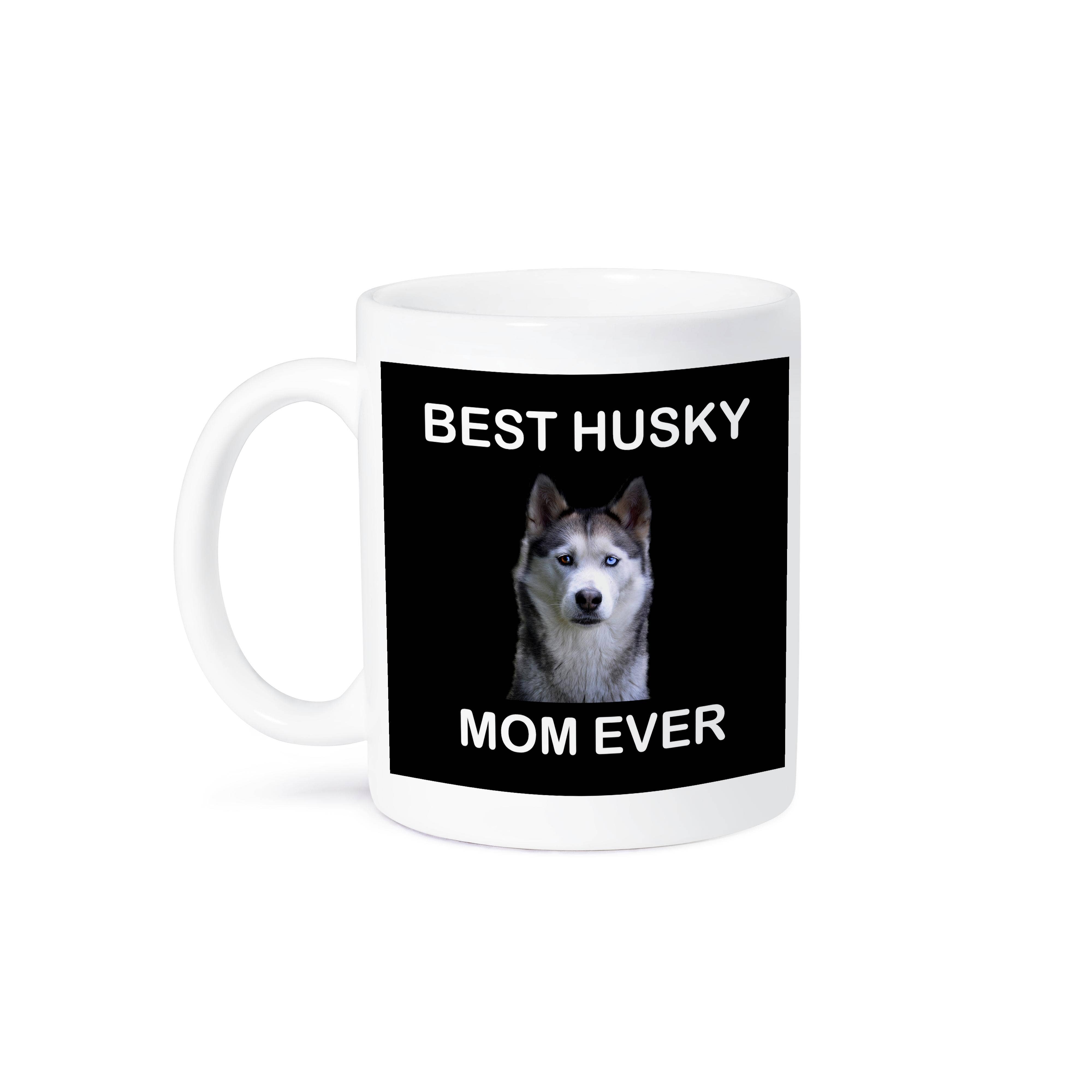 3dRose – wholesale Coffee mug – 3dRose, Funny Husky Dog Portrait With Best Husky Mom Ever , Mug8