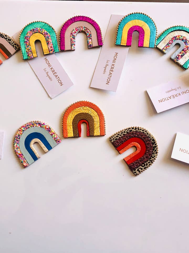 Rainbow brooch for wholesale by Moni Kréation