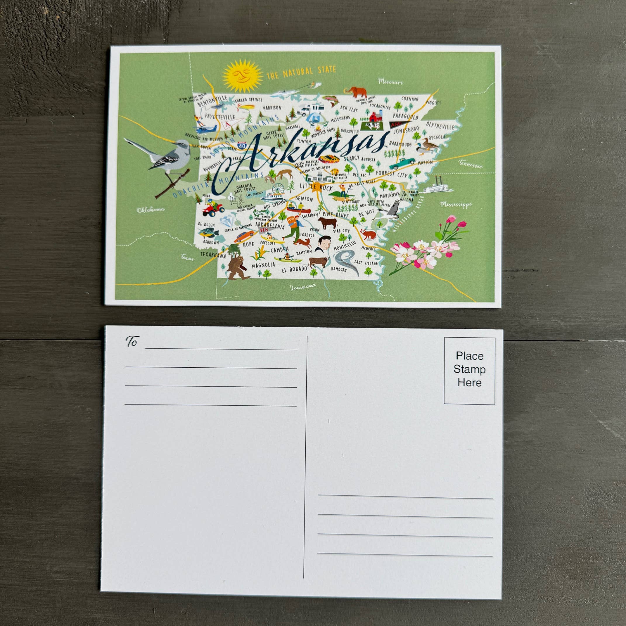 Galleyware - Wholesale Postcard - Arkansas 4" x 6" Postcard1