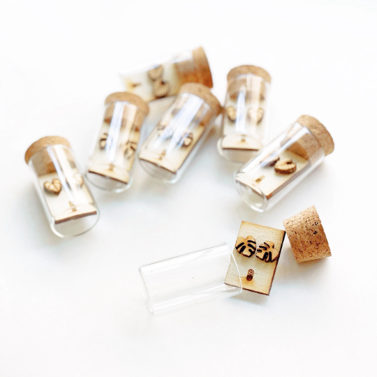 Dainty Little Tiny Things - Wholesale Stud/Post Earrings - Hypoallergenic Wooden Tiny Dainty Plant Studs1