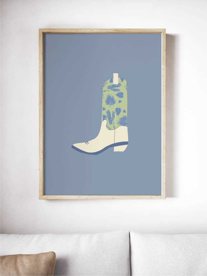 Cowboy Boot Print for wholesale by Daley Kaye Studio