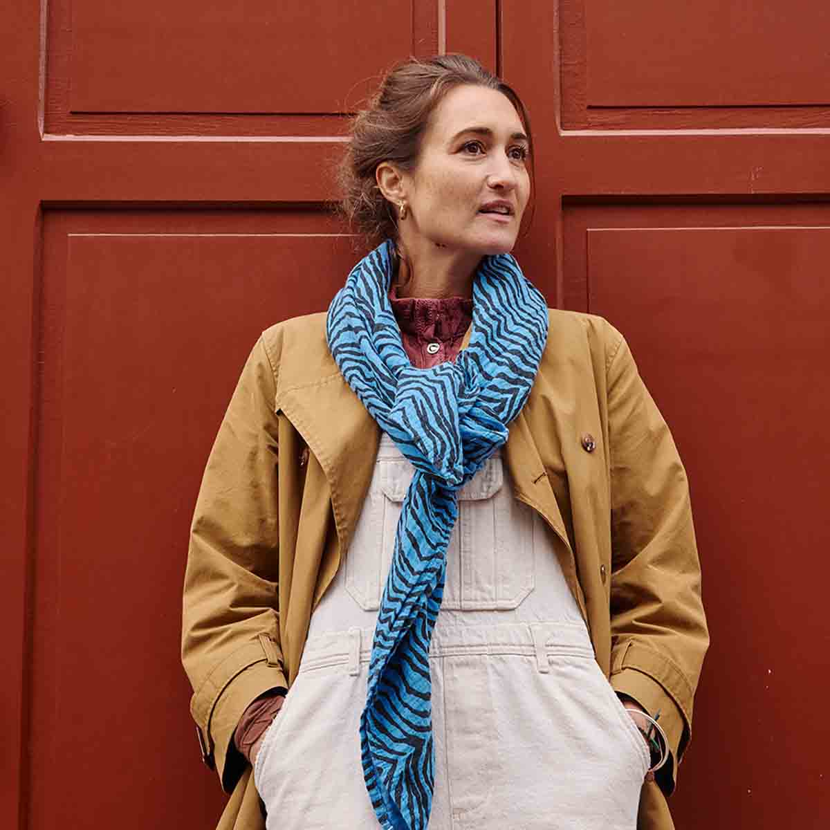 BIANCA SWADDLE ZEBROU GREEK BLUE for wholesale on Faire8