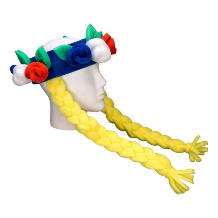 Foam Party Hats – Chapéu/coroa de festa por atacado – Bandana de rosas e tranças dos EUA4