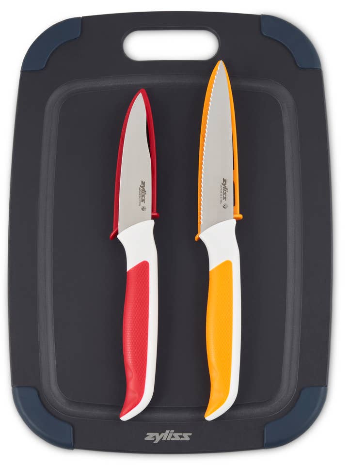 Zyliss 3 Piece Wood Fibre Chopping Board & Knife Set for wholesale by DK Household Brands (Zyliss, Cole & Mason, AdHoc, SwissMar, Culinare, Ken Hom)