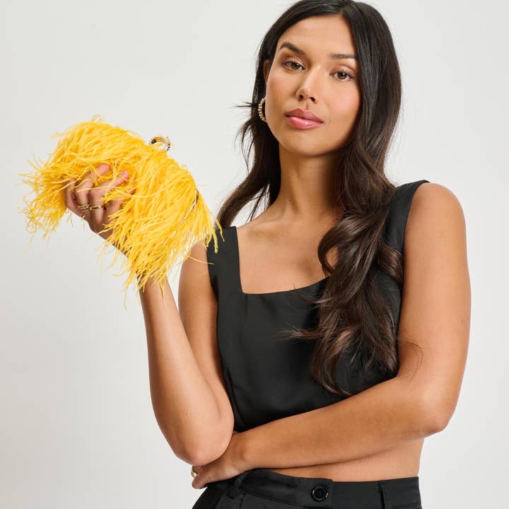 Moda Luxe – Bolsa - Mulher por atacado – Bolsa de Noite Harlow Feather18