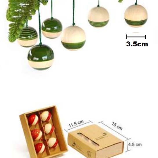 Træ Kugler Sæt - 6er pack for engroshandel hos Lyfesutra GmbH