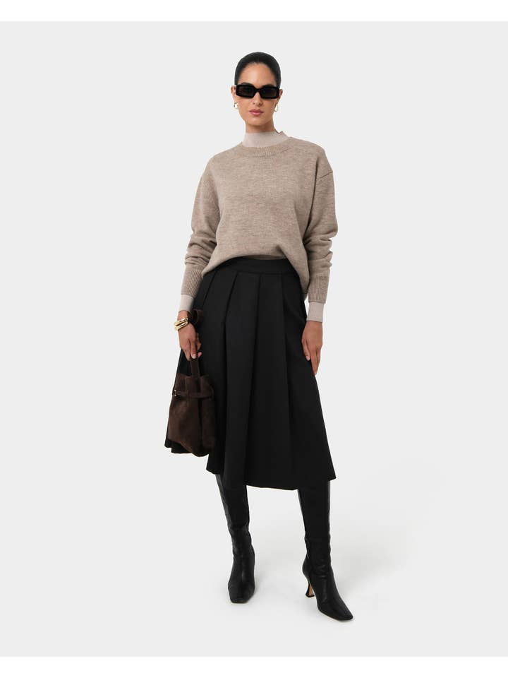 Forcast - Wholesale Skirt – Women’s - Forcast Women's Ryan Pleated Midi Skirt1