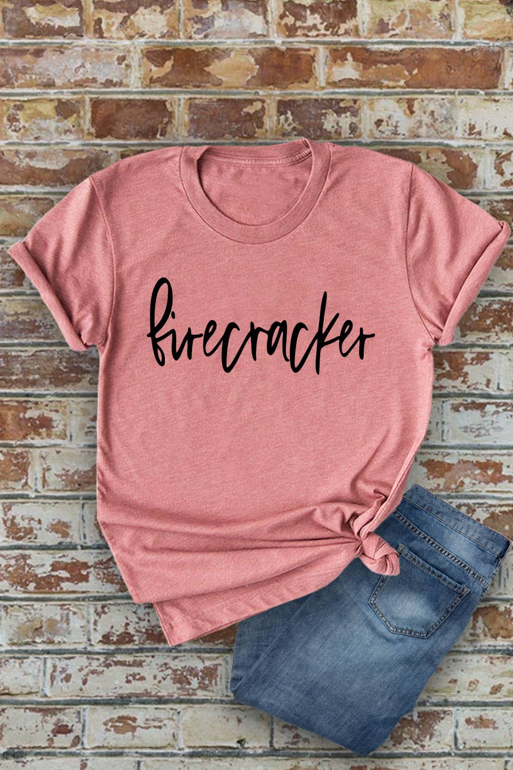 Top Avenue – T-shirt estampada - Mulher por atacado – Firecracker, 4 de Julho, PLUS T-Shirt Unissex Gola Redonda7