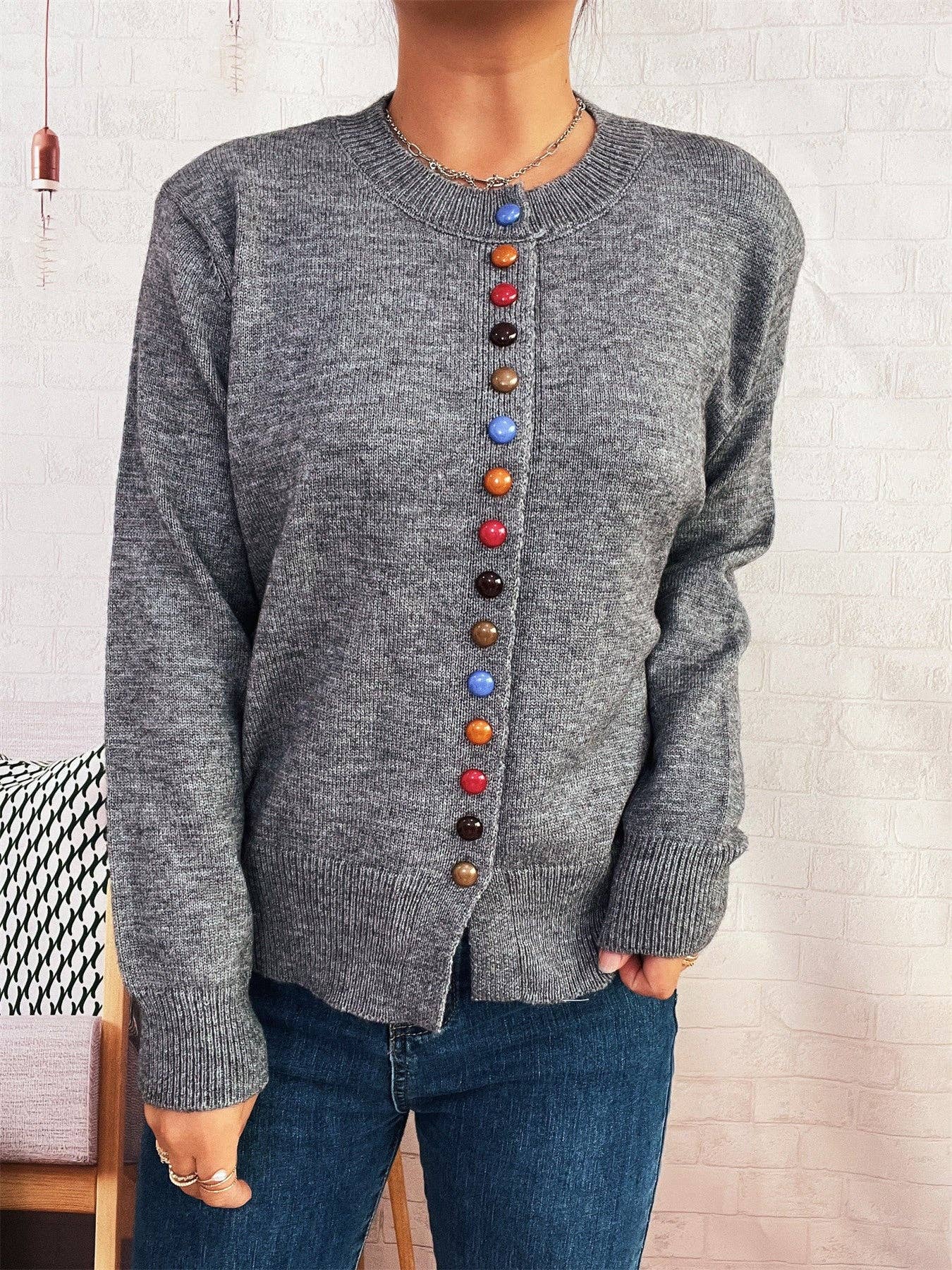 alberalkirk - Vente Cardigan – femme - Cardigan Boutonné ColorBlock Léger Options N5A2097