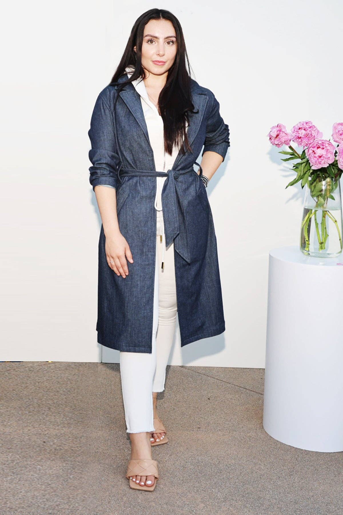 La Peony Clothing - Wholesale Trench Coat - Women's - The Alexandra Denim Trench6