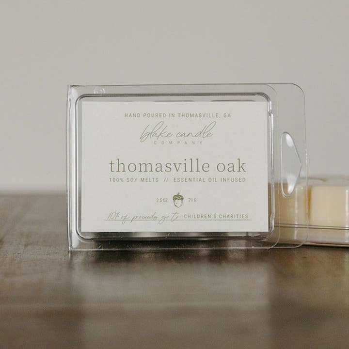 Thomasville Oak Wax Melt per la vendita all'ingrosso da parte di Blake Candle Company