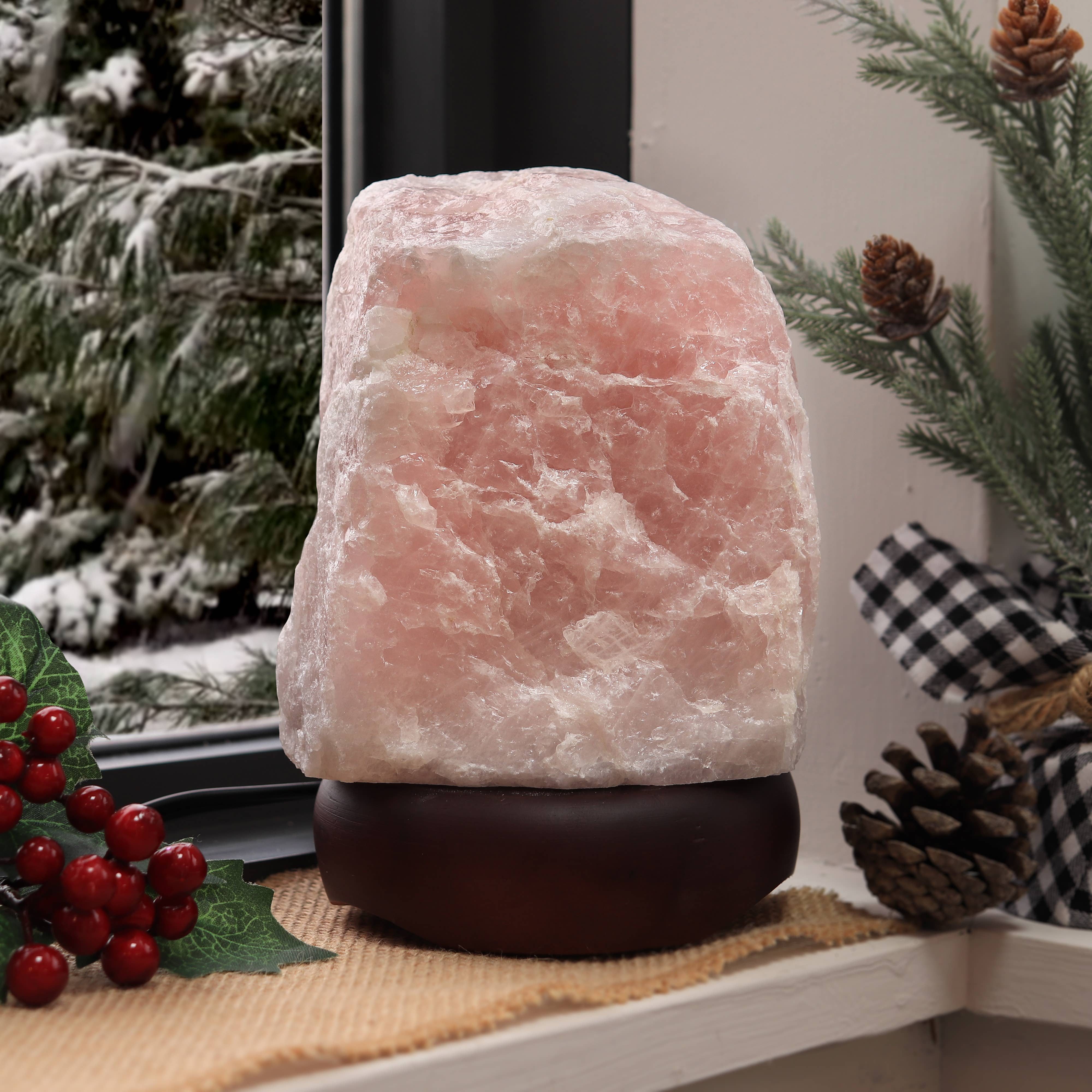 Natures Artifacts Inc - Wholesale Accent/Desk Lamp - Rose Quartz Lamp7