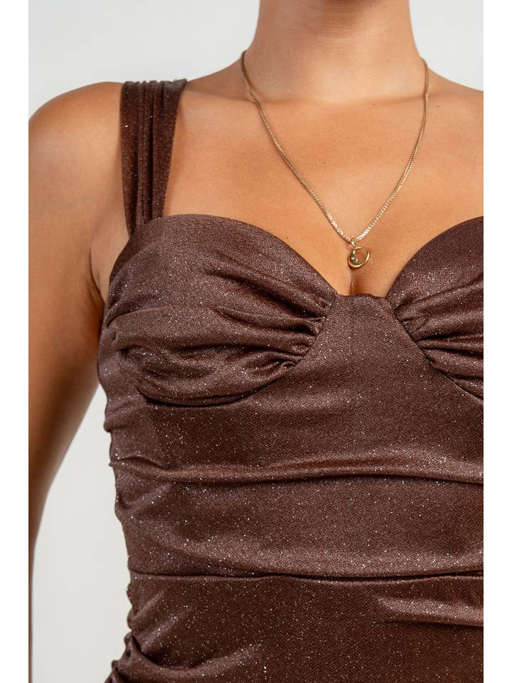 PRIVY - Wholesale Dress - Women's - PD79330N / CORSET PIPPING SEETHROUGH RUCHING BACK MIDI DRESS11